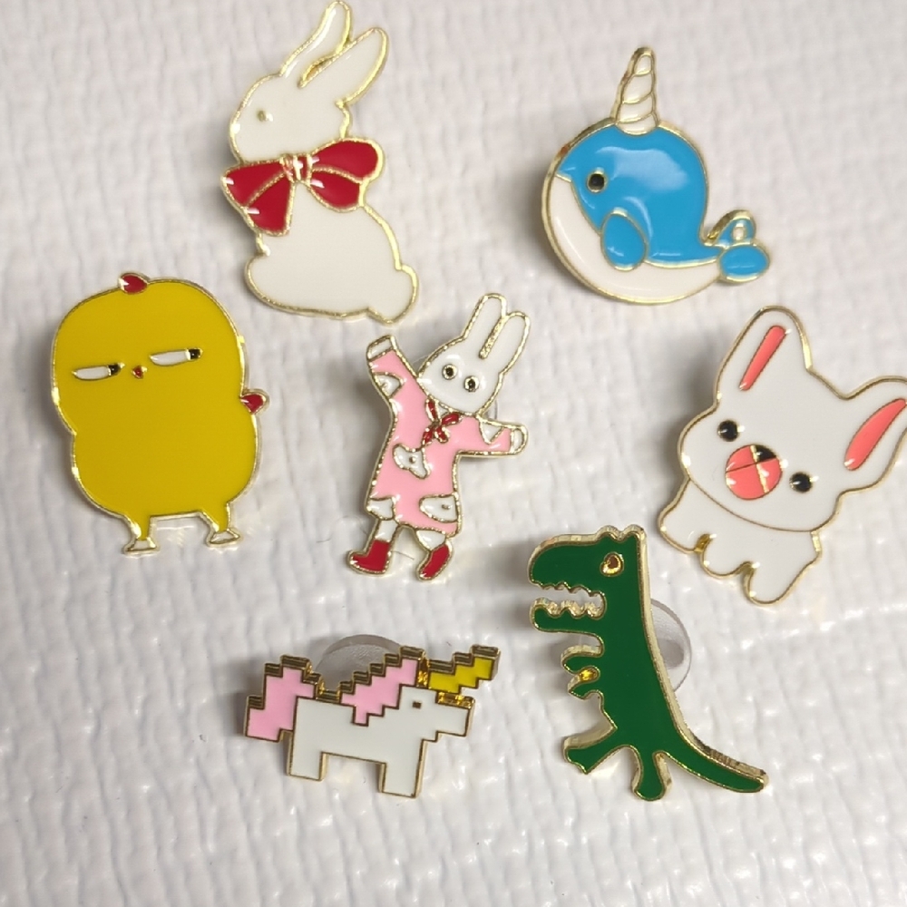 🧡5/$10🧡Cute Animal Enamel Pin Set
